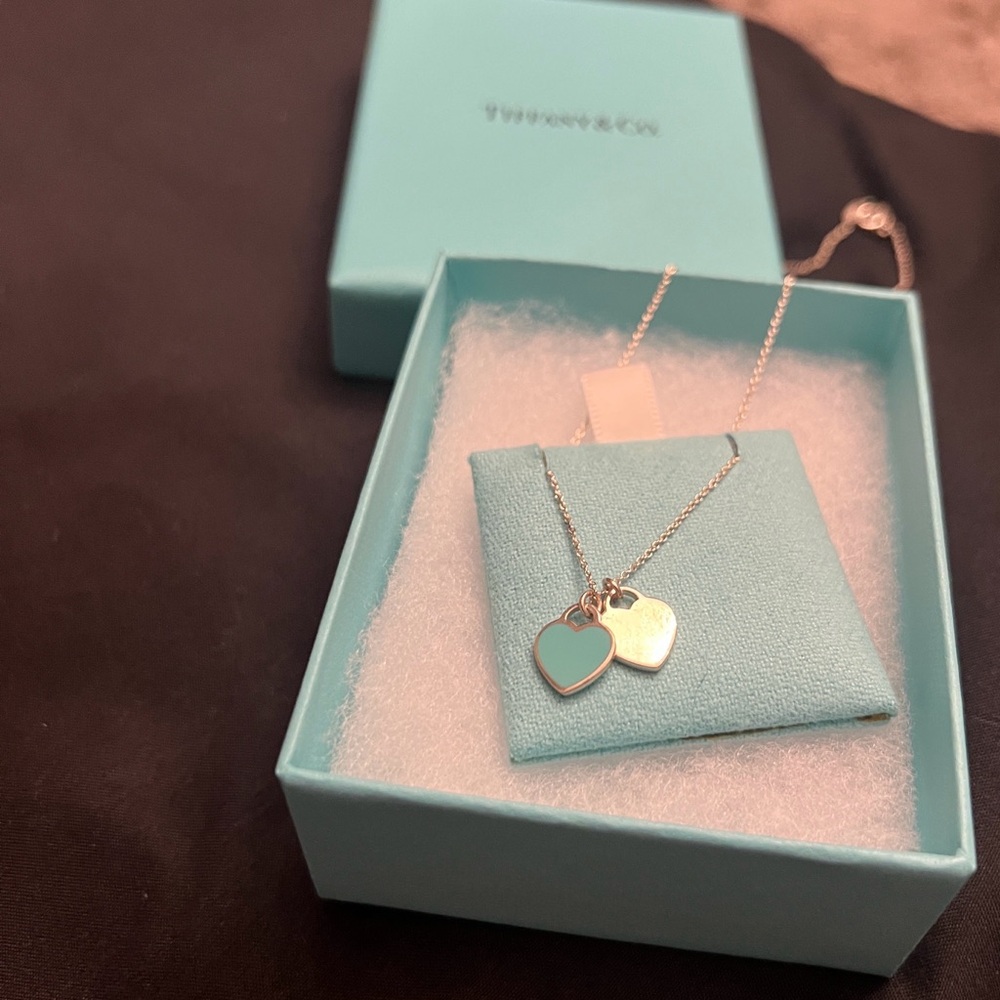 Tiffany Blue® Double Heart Tag Pendant in Silver, Small